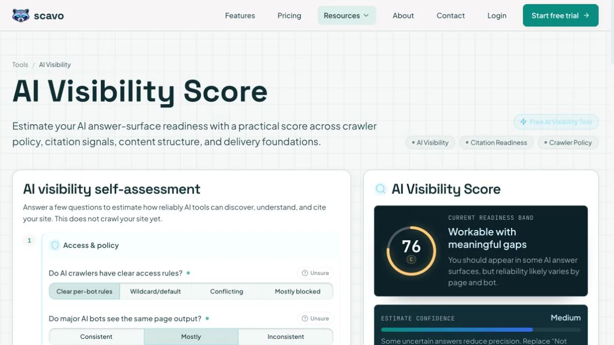 AI Visibility Score preview